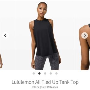 Lululemon all tied up tank size 6 black